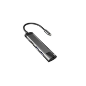 NATEC FOWLER GO, USB Type-C 5-in-1 Multi-port Adapter (USB3.0 Hub + HDMI + PD + Gigabit LAN), Max. 100W Output (NMP-1985)