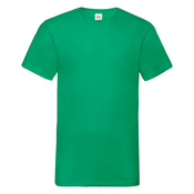 Zielona koszulka męska Valueweight V-Neck Fruit of the Loom
