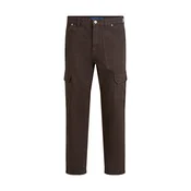 KARL LAGERFELD JEANS Kargo hlače temno rjava