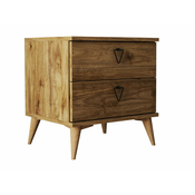 Nočna omarica Kailua 1508 (Oreh) Oreh, 55x52x45cm, Iverna plošča