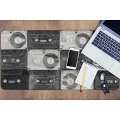 Decormat Namizna podloga Old cassettes 120x60 cm
