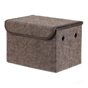 Autronic Košara za police Shelf basket - fabric with lid, gray color (DT3012 GREY-M)