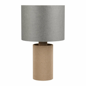 Sivo-bež namizna svetilka (višina 28 cm) Canio – Trio