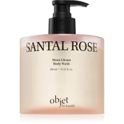 KUNDAL Objet Moist Gleam Body Wash parfumirani gel za prhanje za intenzivno vlažnost z vonjem Santal Rose 450 ml