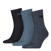 PUMA Short Crew Socks Unisex (3-Pack), Clothing, Denim Blue, 39-42