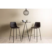 Venture Design Set barske mize in barskega stola, miza 60 cm, stol 48x103x47 cm, črno-rjava