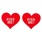 SuperLove Heart Nipple Covers Kiss Me! Red