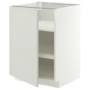 METOD Podni element s policama, bela/Aspudden svetlosiva, 60x60 cm
