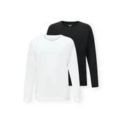 JACK & JONES Majica črna/bela