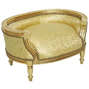 Casa Padrino Baroque Dog Bed & Cat Bed Gold Pattern / Antique Gold - Handmade Dog & Cat Sofa in Baroque Style - Baroque Dog & Cat Furniture - Baroque Pet Furniture