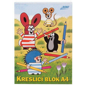 Akim Podloga za risanje KRTEK z zgornjo vezavo, A4, prazna, 20 listov