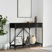 vidaXL Konzolna mizica črna 100x39x78,5 cm inženirski les