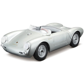 Maisto - PORSCHE 550 A SPYDER, strieborné, 1:18