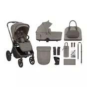 Kikka Boo kolica 2u1 Goya + košara – Platinum Mocca