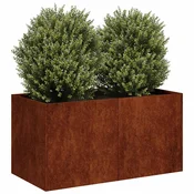 Vidaxl Planter Rusty 80x40x40 cm Vremensko odporno jeklo