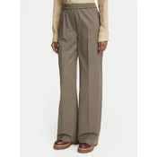 Weekend Max Mara Hlače iz tkanine Petra 2625136052 Svetlo rjava Regular Fit