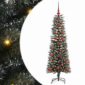 Vidaxl Umestno božično drevo Zelena 120 cm PVC, plastika in jeklo