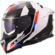Integralna motociklisticka kaciga LS2 FF818 Storm III Sports sjajna bijelo-plavo-crvena - II. kvaliteta