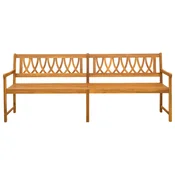 Zunanja klop Naravna 220 x 55,5 x 90 cm Masiven les akacije