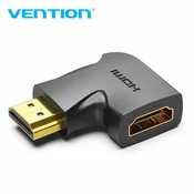 ADAPTER HDMI MUŠKI NA HDMI ŽENSKI KUTNI FLAT 270° VENTION AIQB0 CRNI