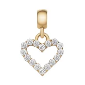 Daniel Wellington Obesek iz kristalčkov Charm Heart White Crystal