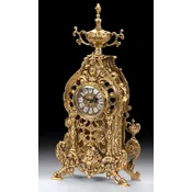 Casa Padrino luxury baroque table clock gold 24 x H. 50 cm - Handmade bronze clock baroque style - Baroque desk clock - Baroque desk decoration - Baroque decorative accessories