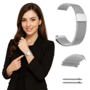 Pašček za HUAWEI WATCH GT2 GT3 GT 2 3 42MM 43MM ELEGANTEN srebrn pašček