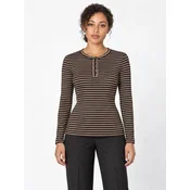 MixRay Bluza Blusen temno rjava