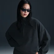Nike 24.7 ImpossiblySoft Womens Dri-FIT Oversized 1/2-Zip Top - Black - Polyester/Modal/Cotton