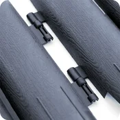 Vrtna palisadna obroba za trato iz plastike 280 x 24 cm siva