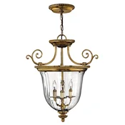 Elstead Lighting Elstead Cambridge 3-lučna majhna stropna viseča svetilka, polirana medenina, E14, (22098441)