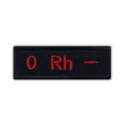 shumee Našitek krvne skupine 0 Rh - - Magnetna podlaga - Vezen našitek/značka/emblem