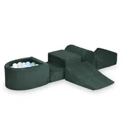 shumee Penasto igrišče s hribom Corduroy Green 100 žogic: prozorna, bela, mint, svetlo modra