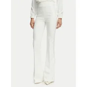 Elisabetta Franchi Hlače iz tkanine PA-184-62E2-V290 Bela Slim Fit