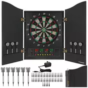 Trizand elektronički pikado set – 27 igara, 243 varijante, 16 igrača, LED display, ormarić s vratima