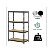 EPRO Metalna montažna polica Premium 150x70x30cm, metal-drvo, 700kg (4x175kg)