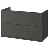 HAVBÄCK Umivalniška omarica s predali, temno siva, 100x48x63 cm