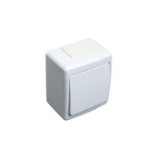 shumee Beta enopolno hermetično stikalo, belo, IP44 /D.3110W/