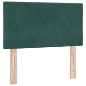 Vidaxl Vzglavje Temno zelena 80 cm Žamet