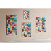 tulup.si Magnetna tabla za zid Pisane lesene kocke 70x100 cm