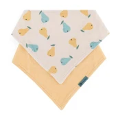 PETITE&MARS Slinček bandana Luke 2 kos Beige Pears&Intense Ochre 3m+