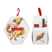 Clarins Make-up Essentials set: podlaga za ličila SOS Primer 5 ml 00 Universal Light + podlaga za ličila Instant Smooth Perfecting Touch 4 ml + maskara Wonder Perfect Mascara 4D 3 ml 01 Perfect Black + olje za ustnice Lip Comfort Oil 1,4 ml 03 Cherry