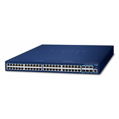 PLANET SGS-6310-48T6X mrežni prekidač Upravljano L3 Gigabit Ethernet (10/100/1000) 1U Plavo