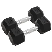Vidaxl Uteži 2 kosa 16 kg skupaj litega železa
