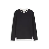 TOM TAILOR DENIM Pulover temno siva/volneno bela