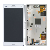 Sony Xperia Z3 Compact D5803 - LCD zaslon + steklo na dotik + okvir (White) TFT