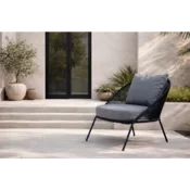 Venture Design Sedežna garnitura Lindos 85x78x73 cm Črna