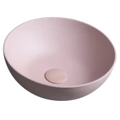 FORMIGO betonski umivalnik z zgornjim pultom, premer 39 cm, roza - Rdeča/rožnata barva - 39x14 cm - Sapho - FORMIGO - 24 - Beton - Krog - 390 - 140 - 390 - 14