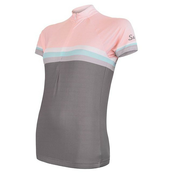 Womens cycling jersey Sensor Cyklo Summer Stripe Grey/Pink