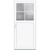 Pomožna vhodna vrata iz umetne mase K 502 Bela 98 cm x 198 cm Leva izvedba